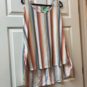 Liberty love multi colored sleeveless tank top